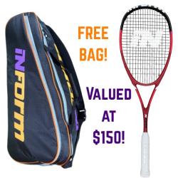 Squash Racquets - FREE BAG - Inform Reload 135 Red Squash Racquet