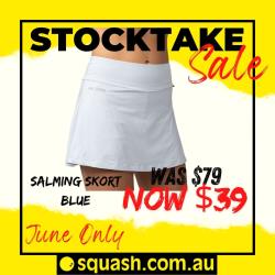 Clothing, Stocktake Sale - Salming Classic High Waist Skirt Women Light Blue