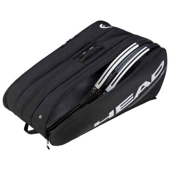 Squash Bags - Head Tour Racquet Bag Black XL Squash Bags - Head Tour Racquet Bag Black XL